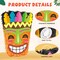 Tiki Piñata -Tropical Hawaii Piñata with Blindfold and Bat for Girls Boys Kids Piñata Hawaiian Luau Themed Party Decorations